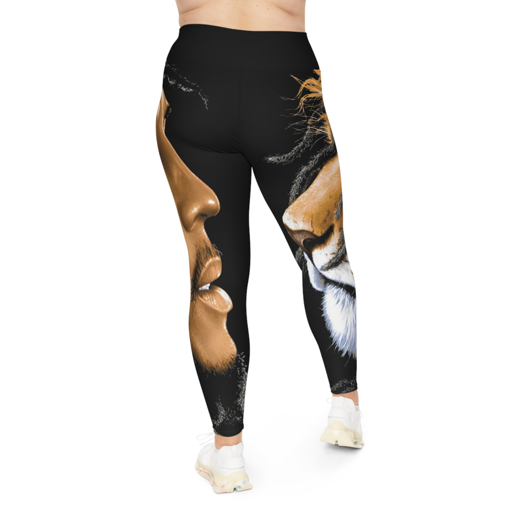 Leggings — Bold Lion & Dreadlocks Portrait All-Over Print