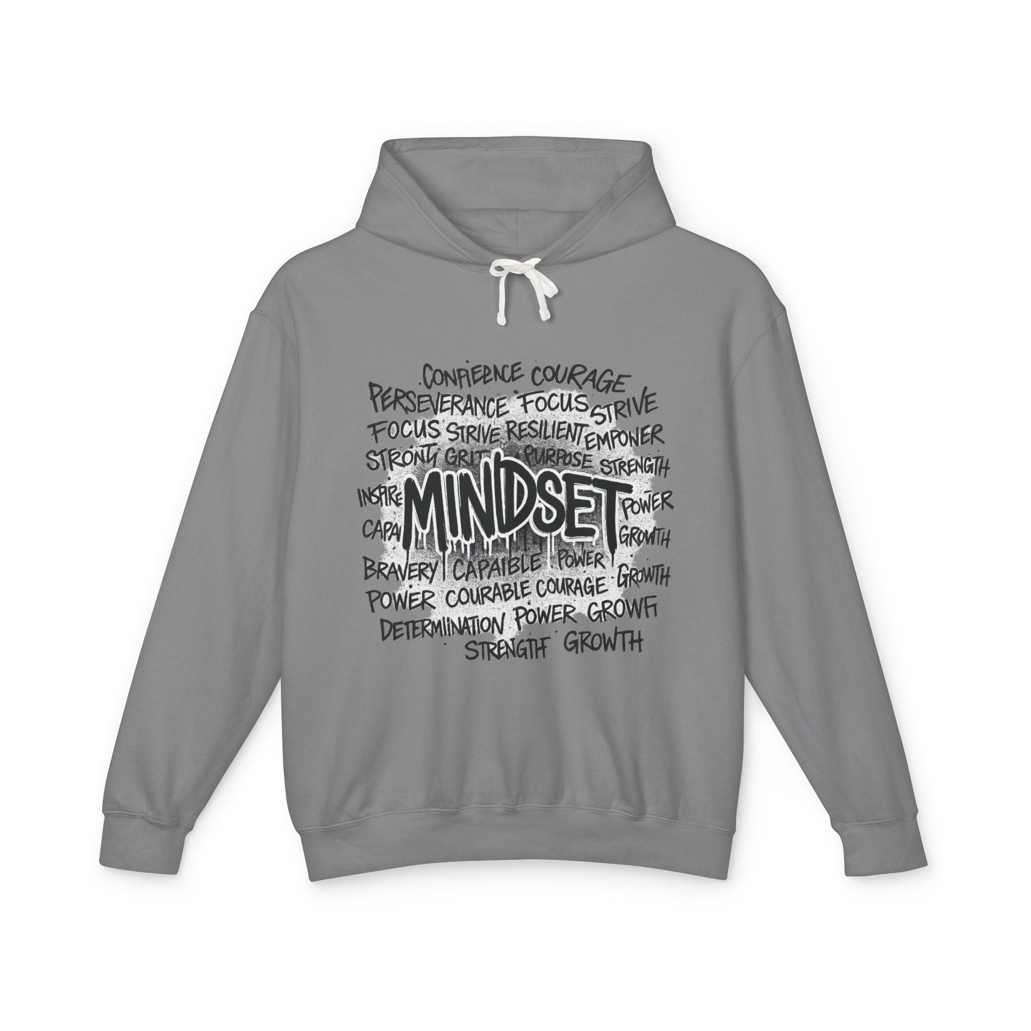 Mindset- Words Hoodie — Inspirational Typography Motivational Hoodie