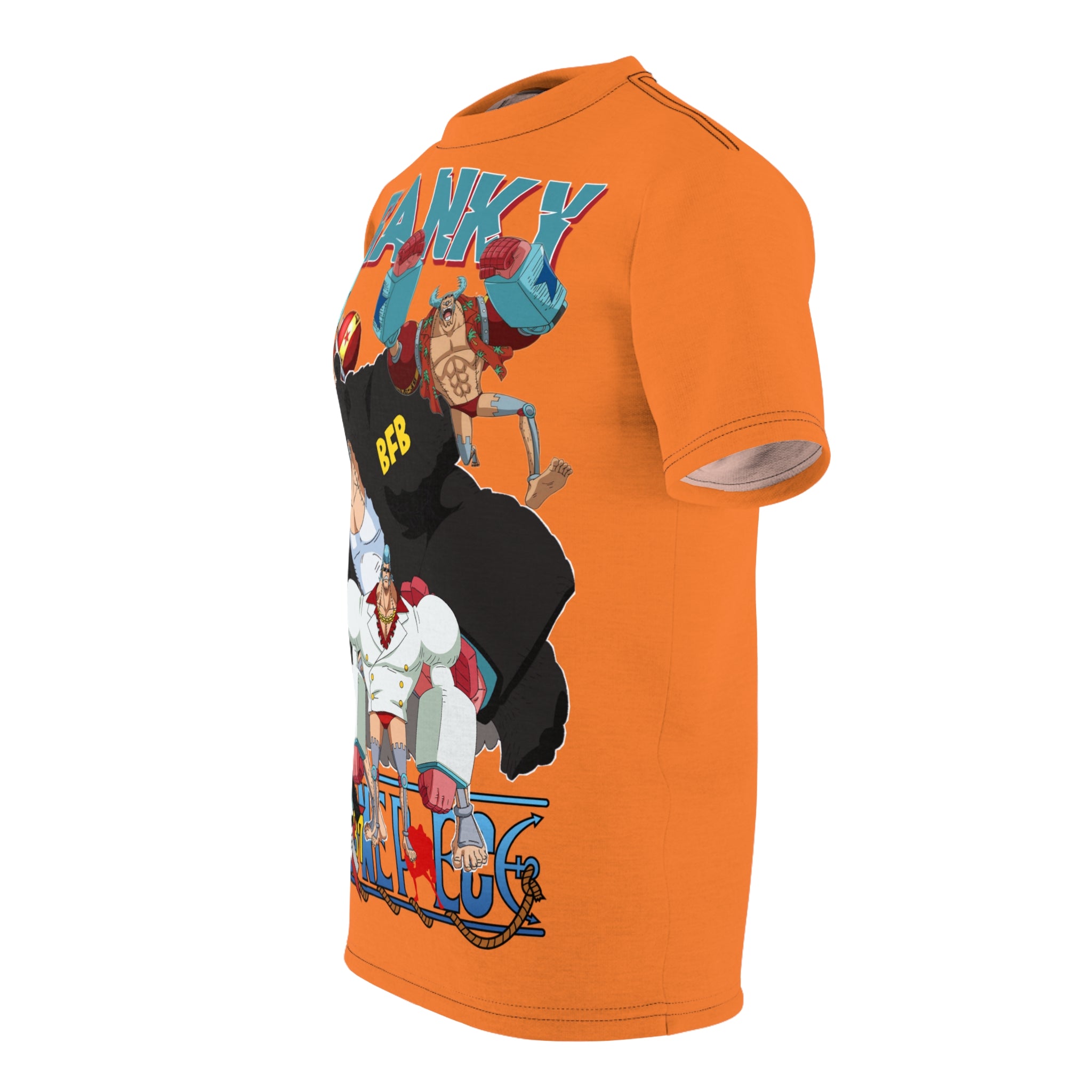 Anime- Crew Graphic Tee — Orange Anime Character T-Shirt