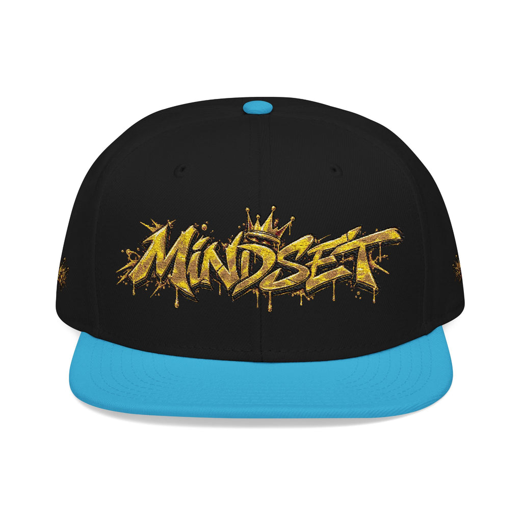 Hat-Embroidered Gold Graffiti Snapback Hat