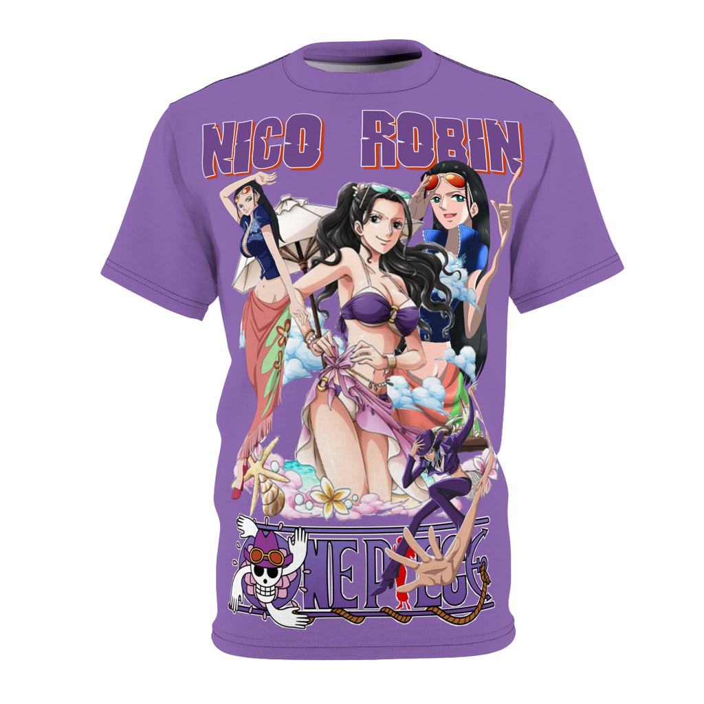Anime- Beach Tee — All-Over Print Purple T-Shirt