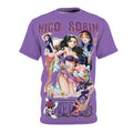 Anime- Beach Tee — All-Over Print Purple T-Shirt