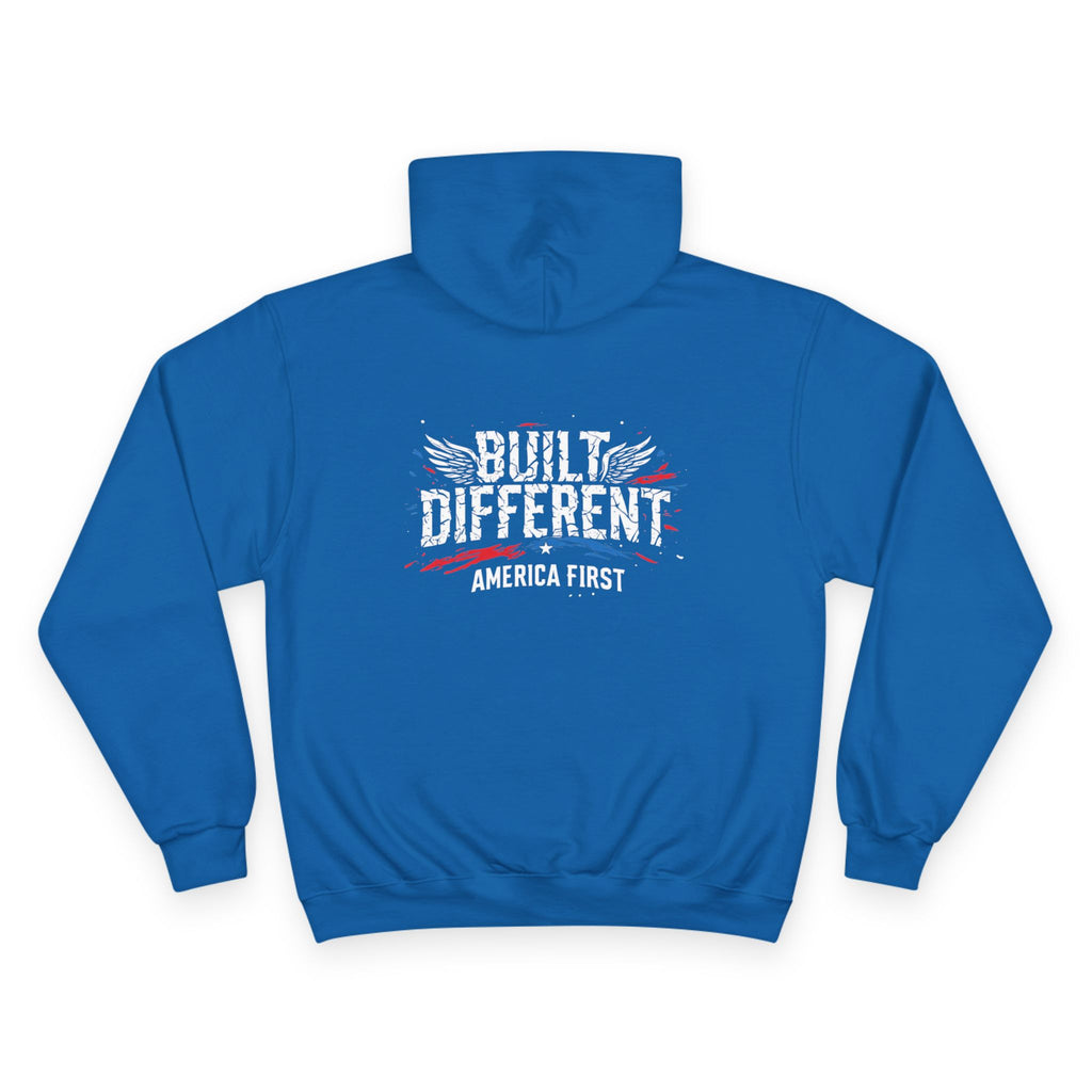 Ant-America Hoodie - "Love It or Leave It" / "Built Different - America First" Patriotic Pullover