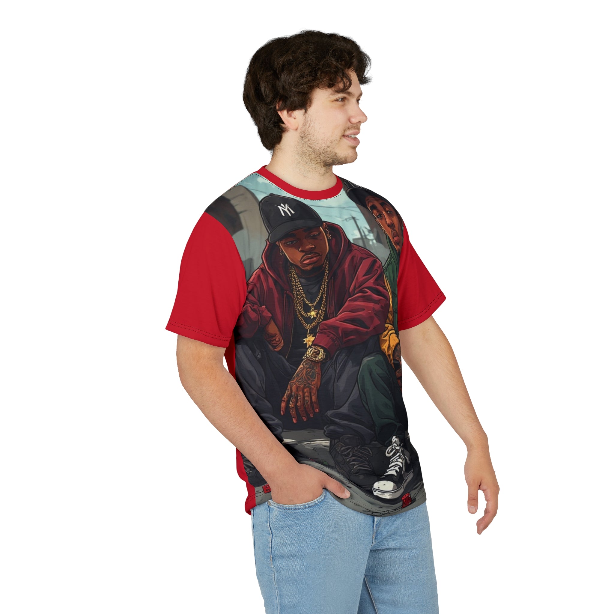 Mindset- Hip Hop Duo Graphic Tee — Vintage Street Rap Illustration