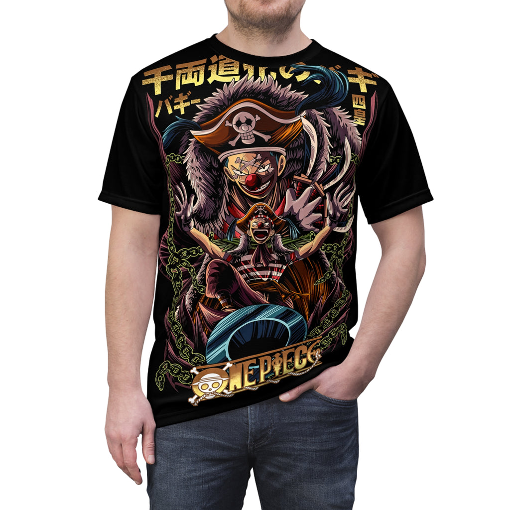 Anime-Pirate Crew Graphic Tee — Colorful Anime All-Over Print