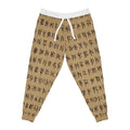 Joggers-Runic Pattern— Rustic Tribal Symbol Athletic Pants