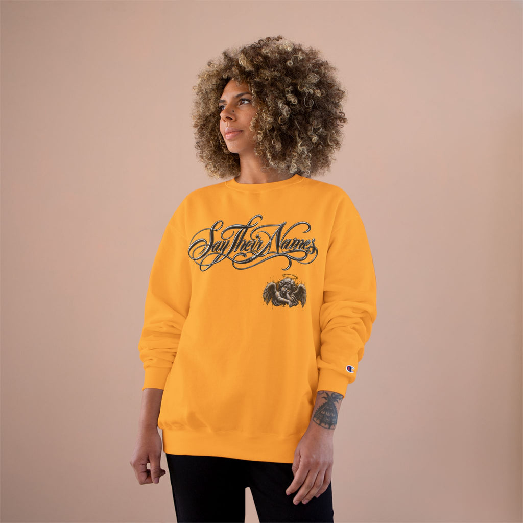 FBA-Say Their Names Sweatshirt — Memorial Angel Champion Sweatshirt