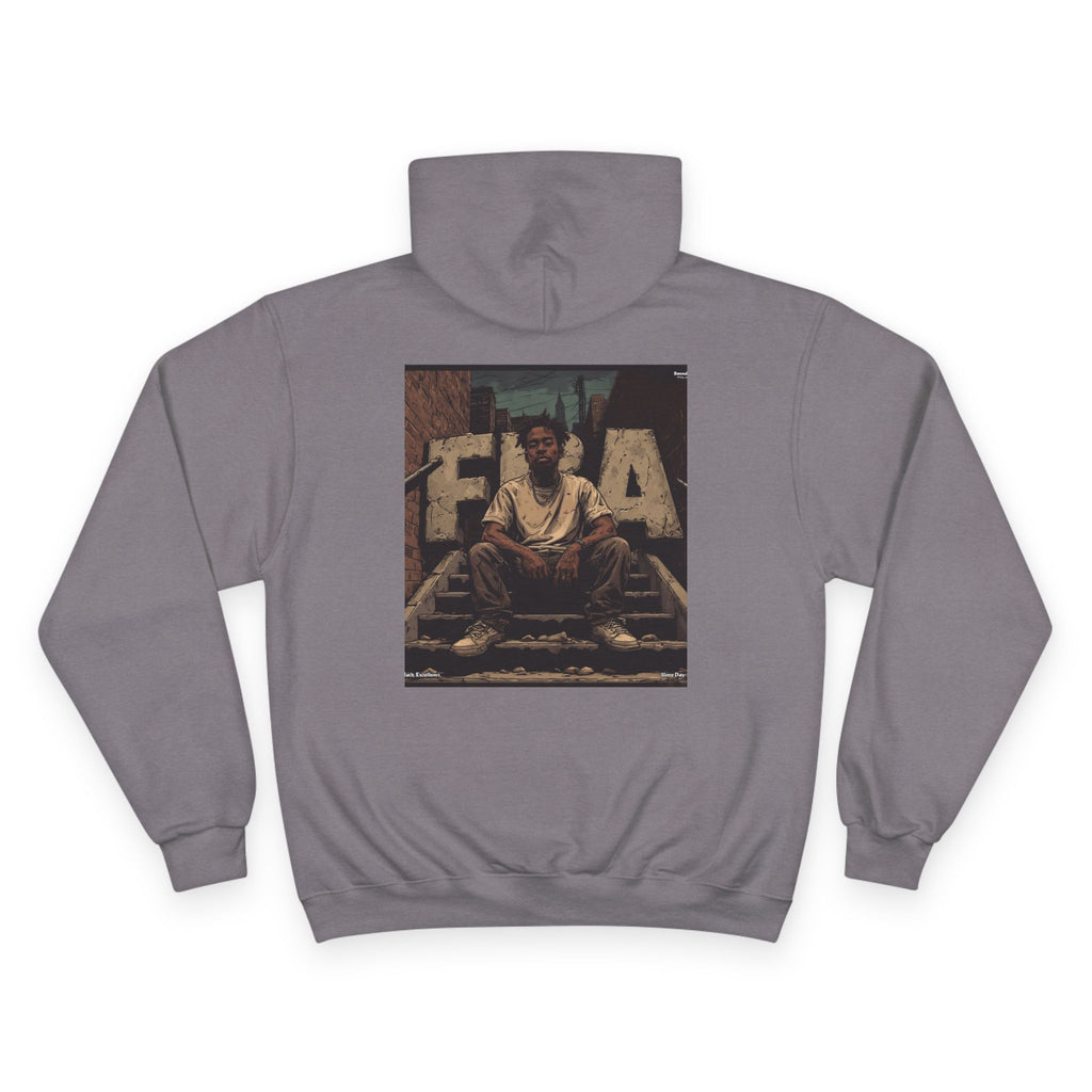 FBA- Graphic Hoodie – Vintage Shield Logo & Back Photo Print