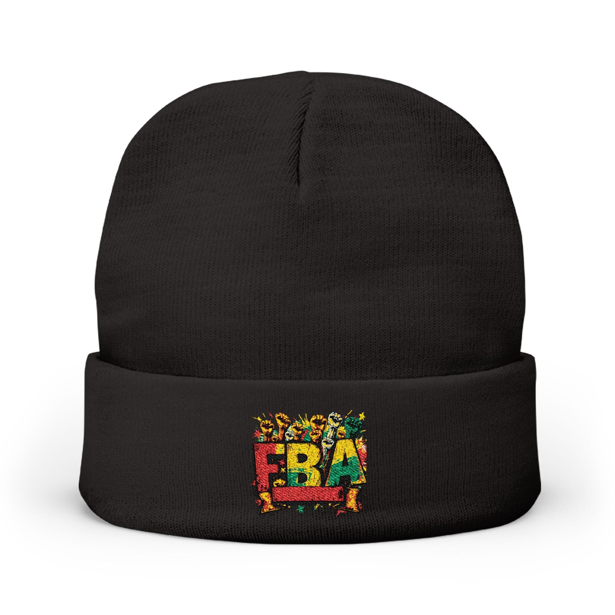 FBA- Fall Leaves Knit Beanie — Cozy Seasonal Winter Hat