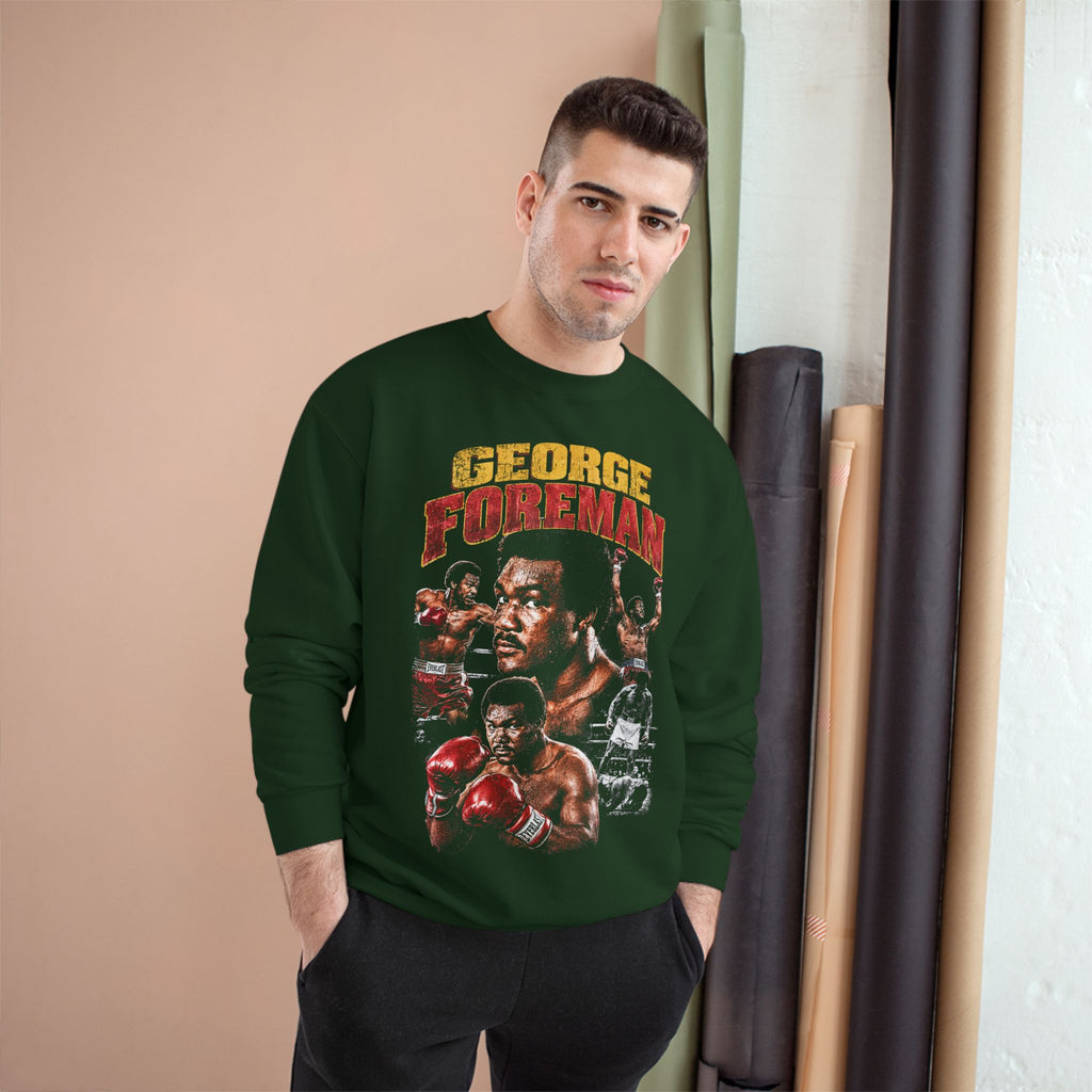 Retro Champion Tribute- Boxing Sweatshirt — Vintage Fighter Graphic Crewneck