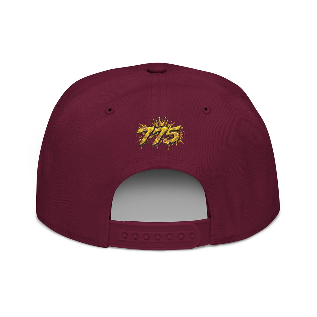 Hat-Embroidered Gold Graffiti Snapback Hat