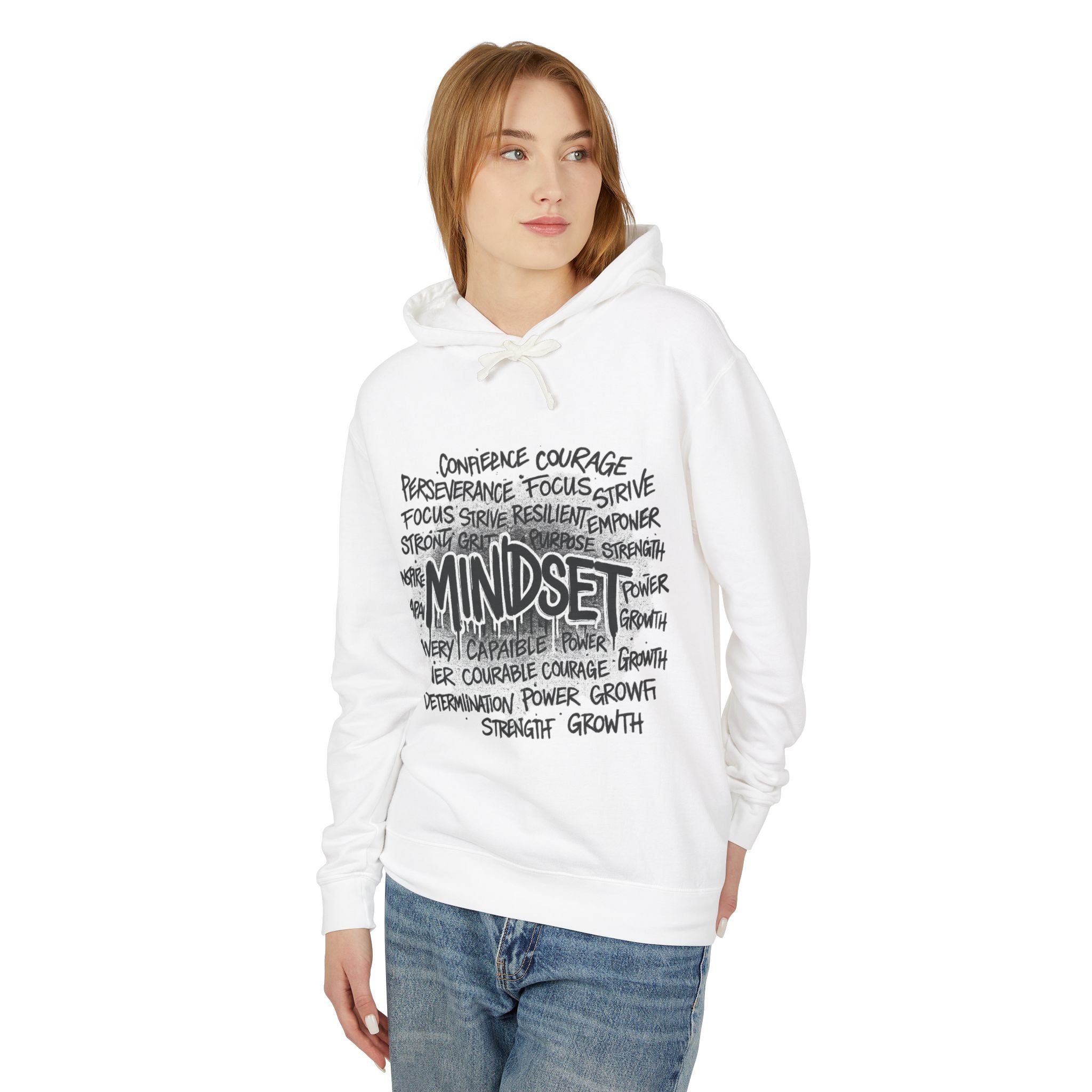 Mindset- Words Hoodie — Inspirational Typography Motivational Hoodie