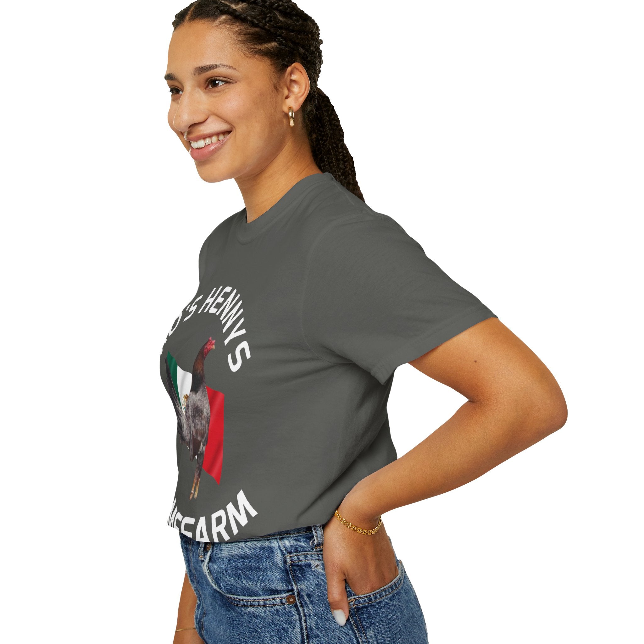 Henny- Gamefarm Rooster T-Shirt — "Dro's Henny's Gamefarm" Poultry Farm Tee