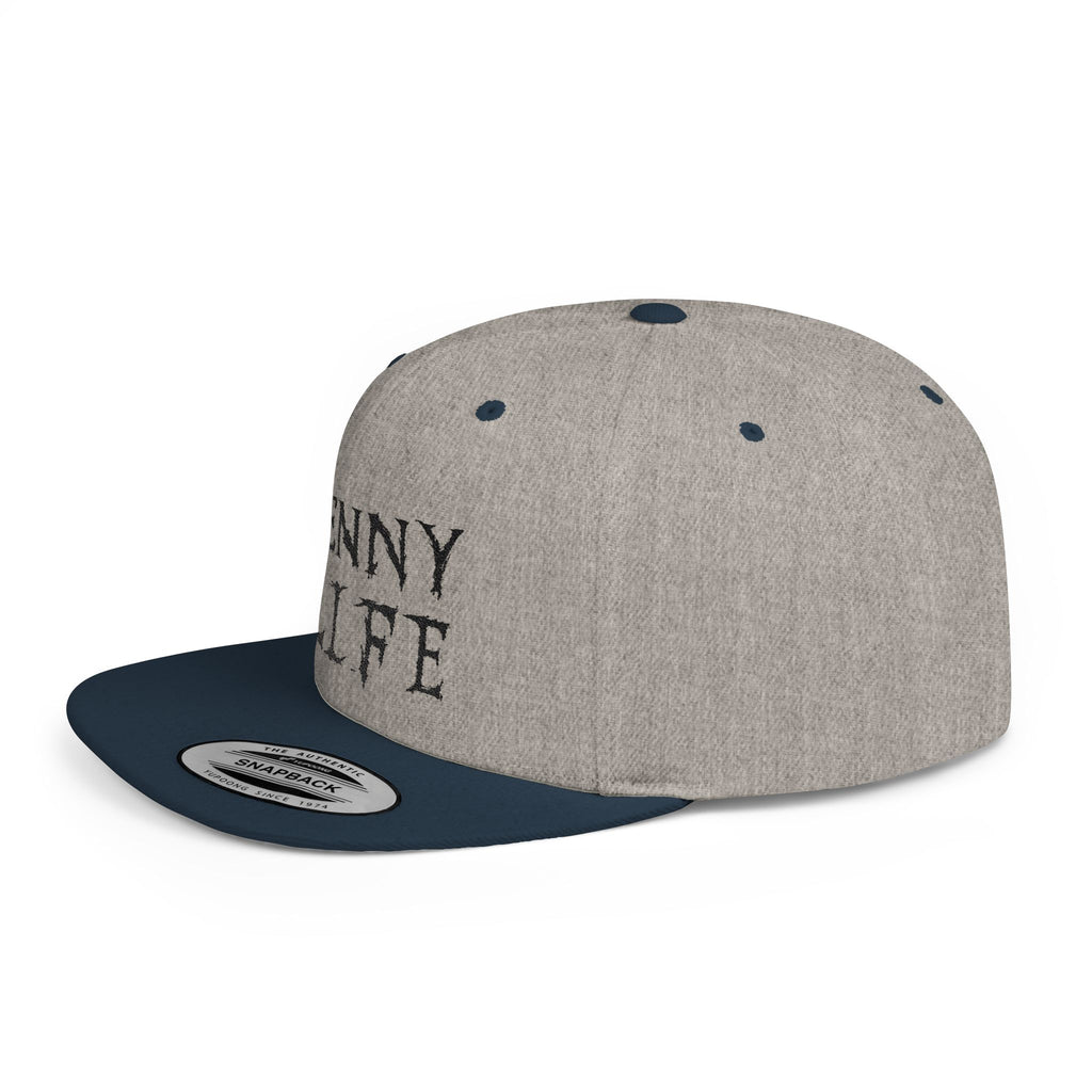Henny-Snapback Hat — "Henny Life" Embroidered Flat Bill Cap