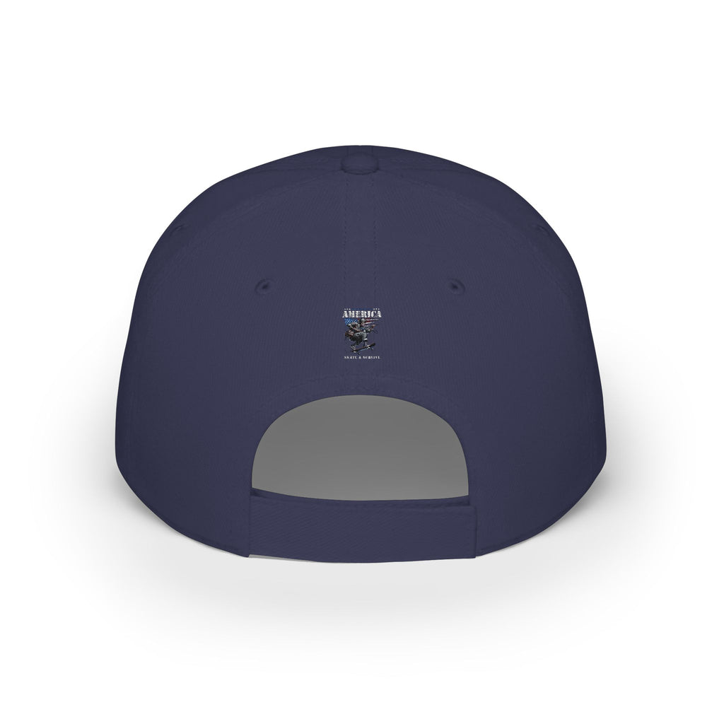 Ant-Low Profile Baseball Cap — Distressed American Flag "America First" Patriotic Hat