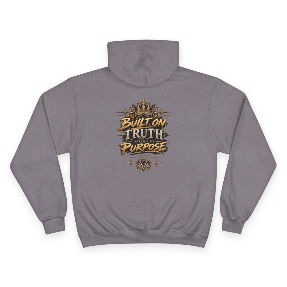 Verité -Champion Hoodie — "Built on Truth & Purpose" White Pullover