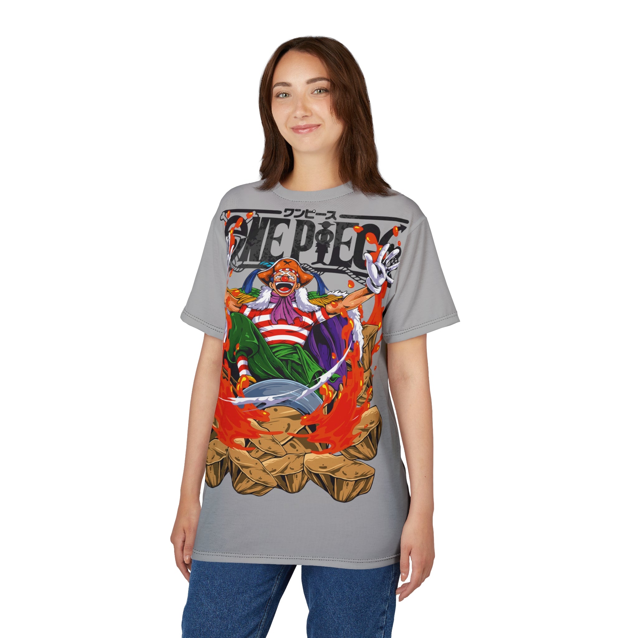 Anime- Buggy the Clown Graphic Tee — Anime Pirate Captain All-Over Print