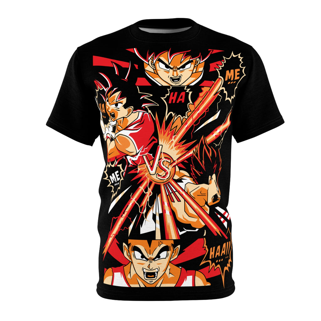 Dragon-VS Battle Anime Graphic Tee — Full-Print Fight Scene T-Shirt