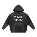 Vintage Washed Frayed Fleece Hoodie