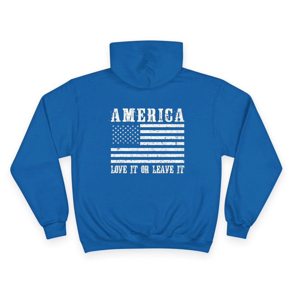Ant-God Bless America Hoodie — Patriotic "Love It or Leave It" Flag Pullover