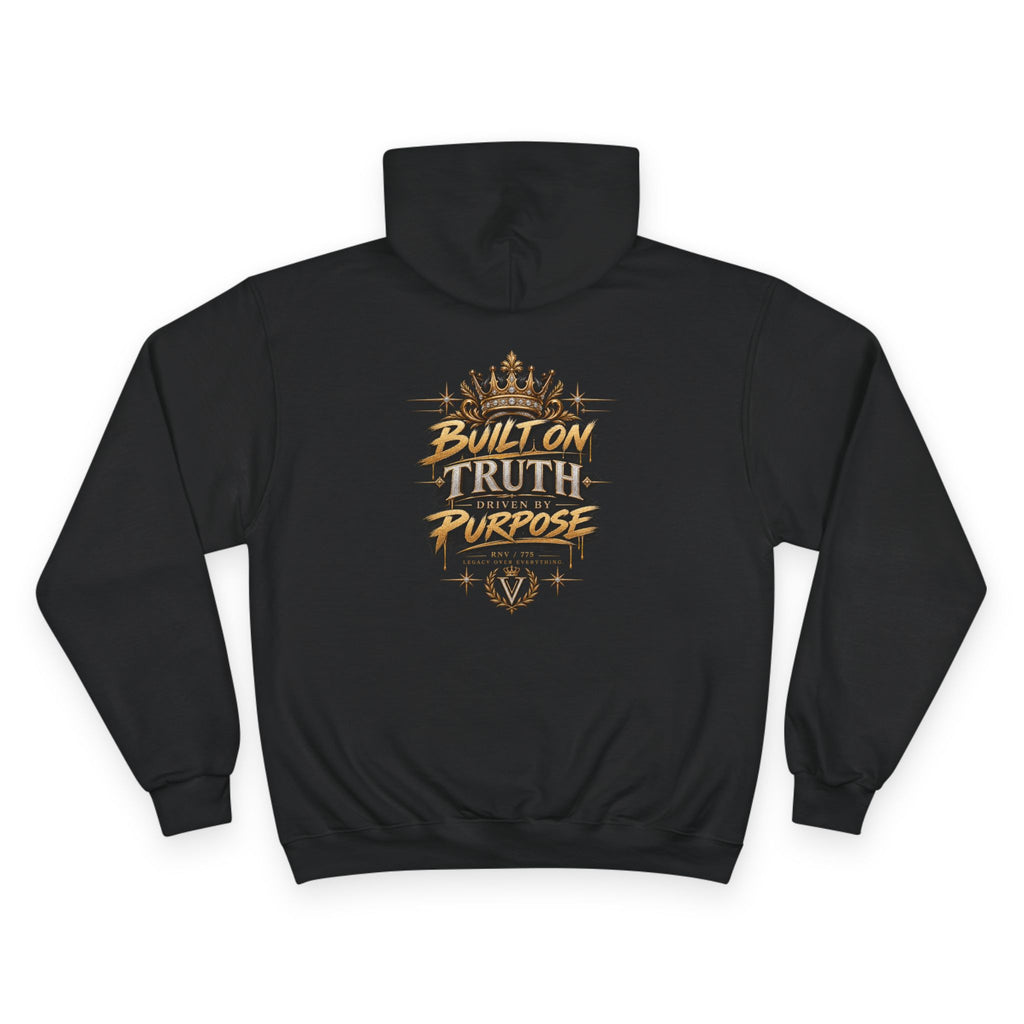 Verité -Champion Hoodie — "Built on Truth & Purpose" White Pullover