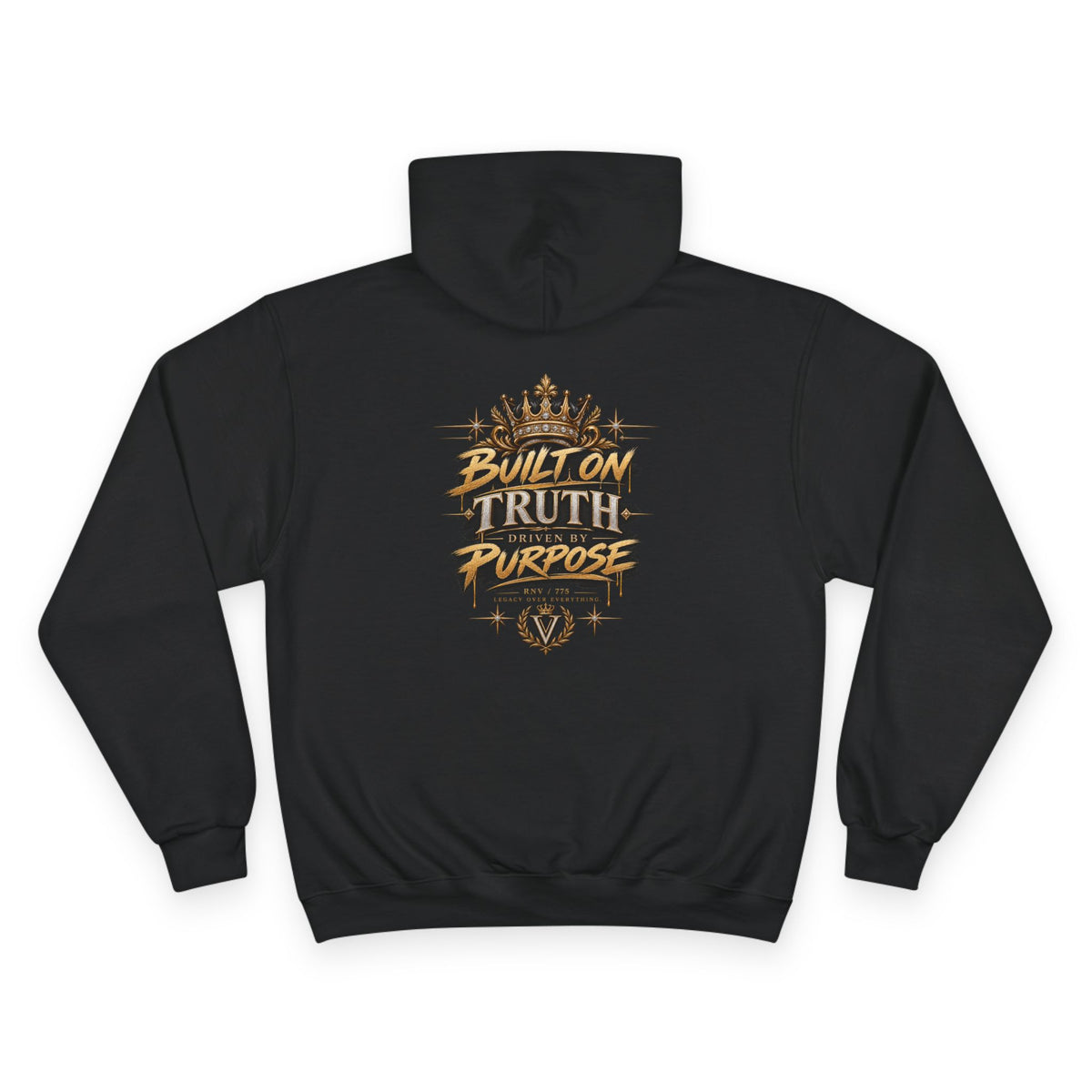 Verité -Champion Hoodie — "Built on Truth & Purpose" White Pullover