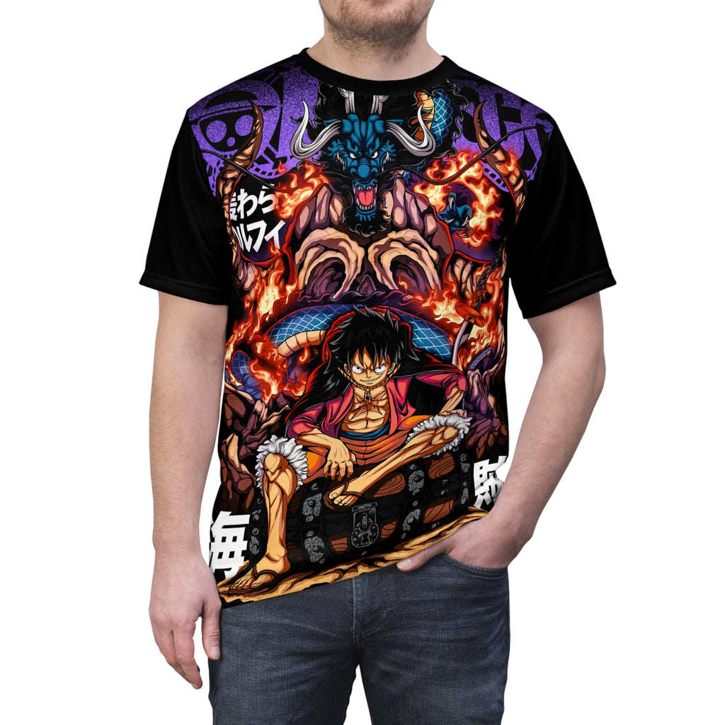 Anime- Pirate King Tee — Dragon Flame All-Over Print Shirt