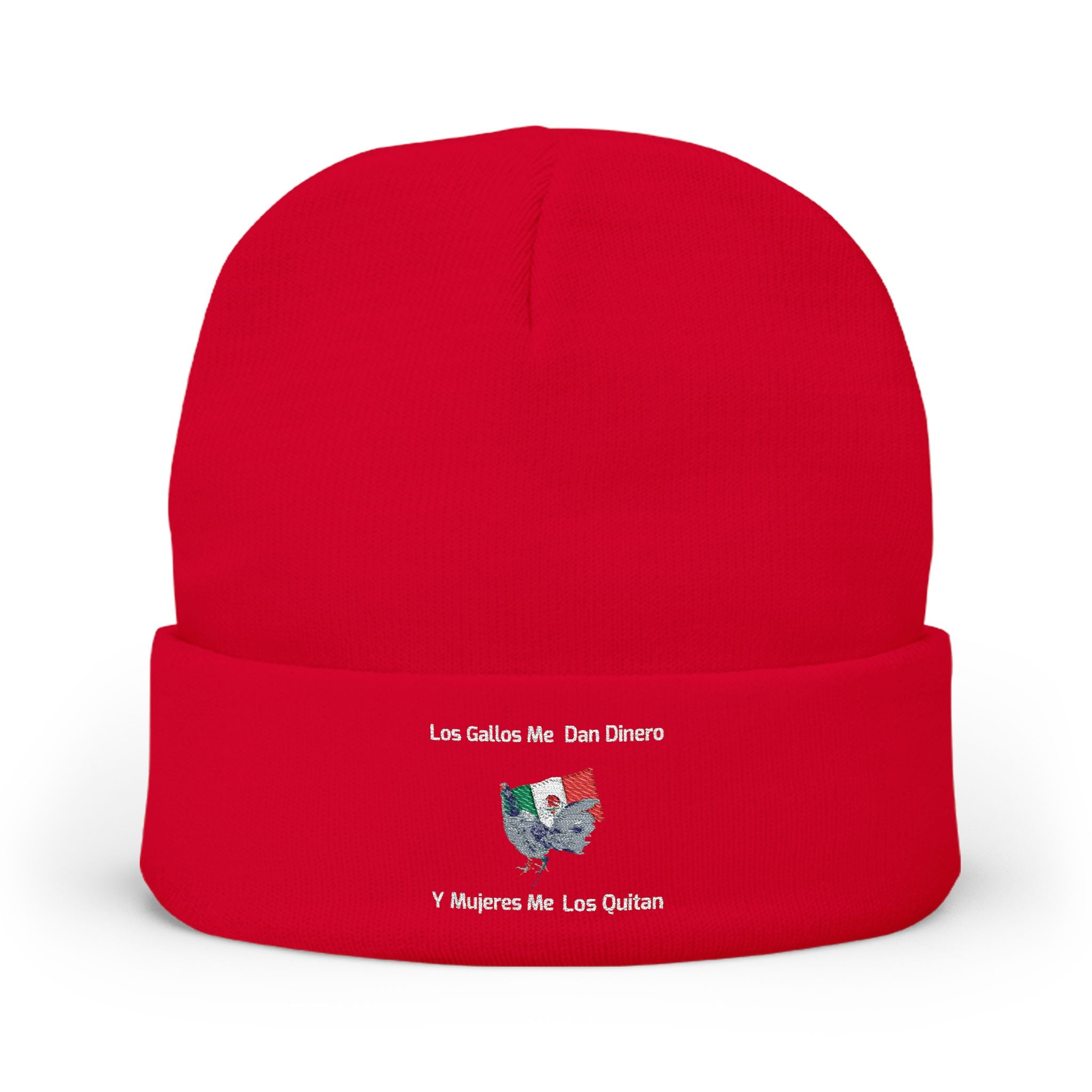 Henny- Embroidered Mexico Travel Patch Knit Beanie