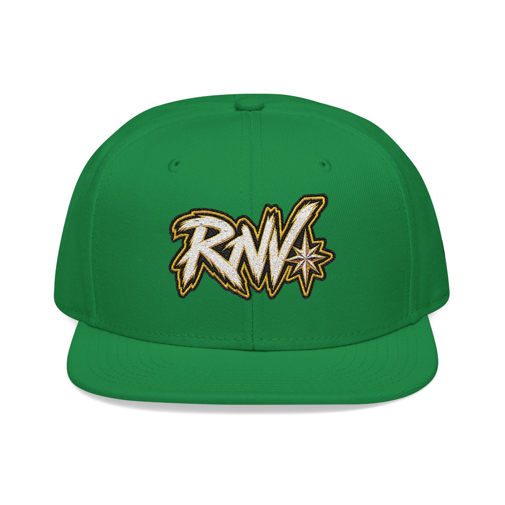 Hat-Embroidered Gold Graffiti Snapback Hat