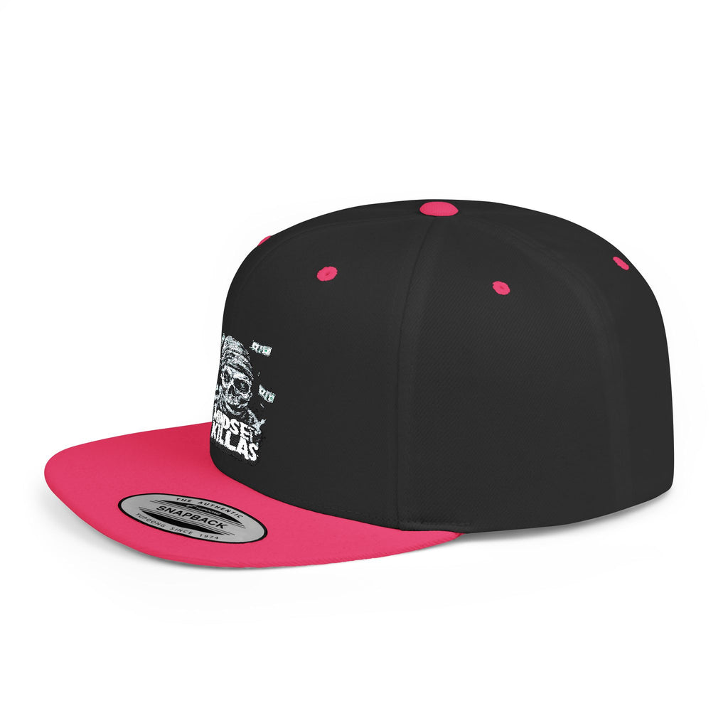 Mindset-Snapback Hat — "Kille" Skull Graphic Flat Bill Cap