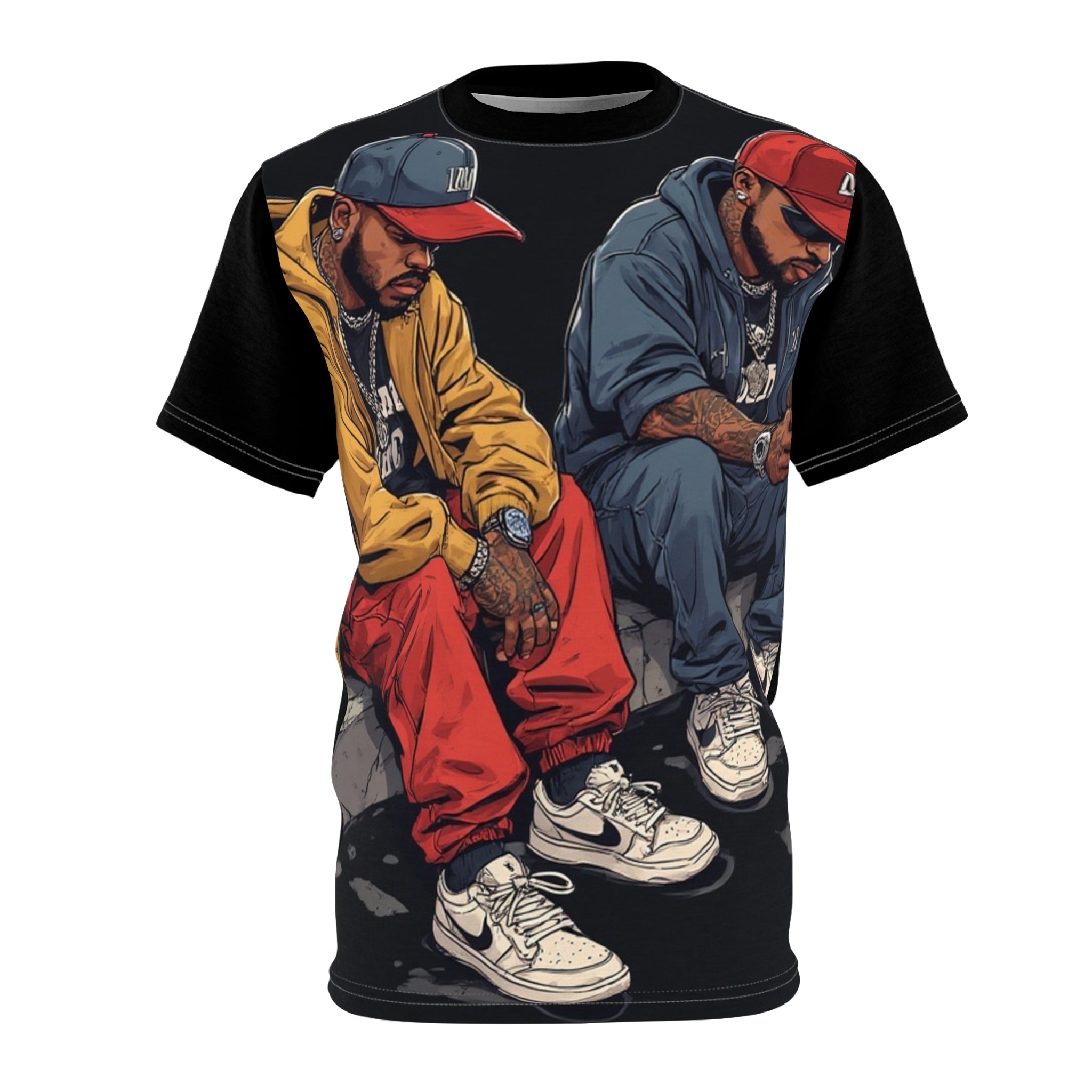 Mindset- Streetwear Graphic Tee — Twin Hip-Hop Artists Illustration