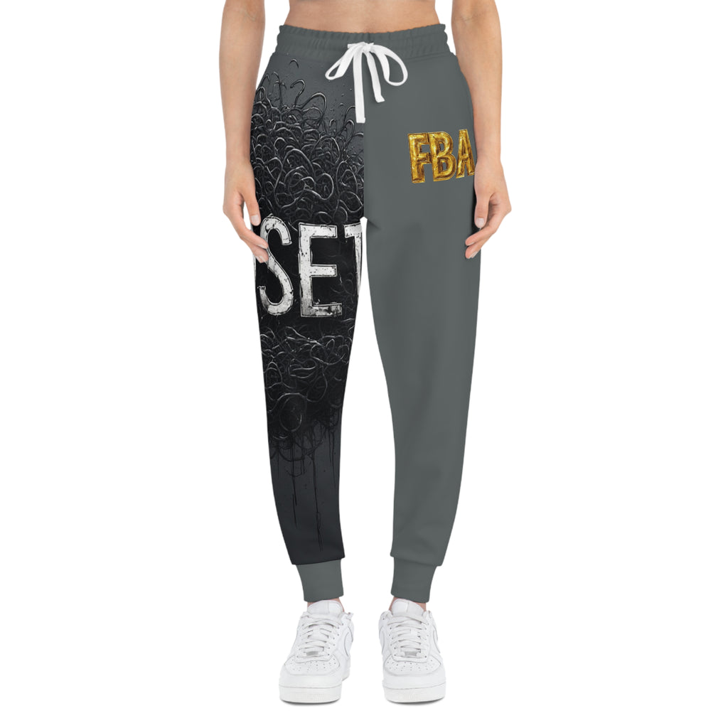 Mindset- Motivational 'Mindset Reset' Athletic Joggers — Graphic AOP Casual Sweatpants
