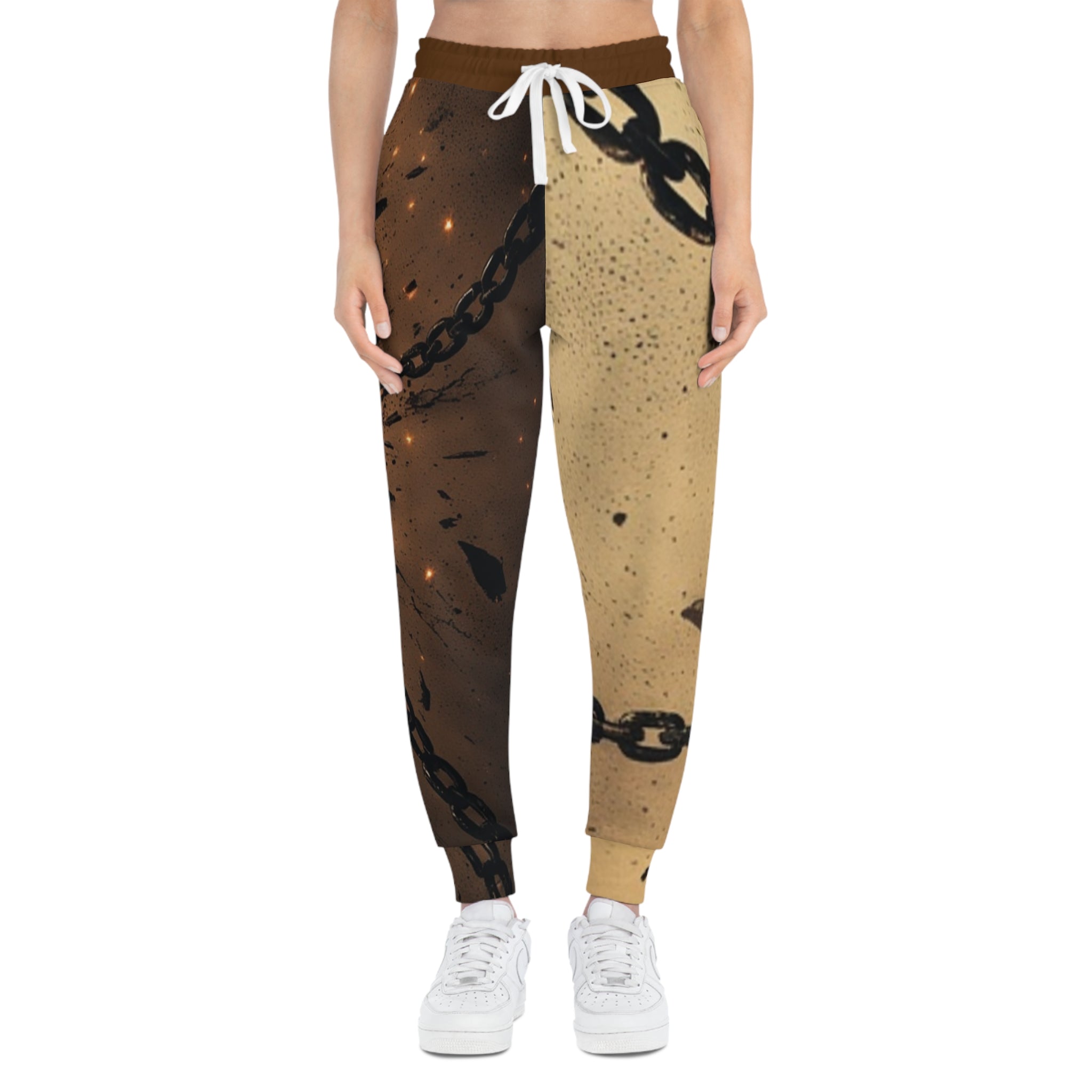 FBA- Graffiti Chain Print Joggers — Urban Streetwear Athletic Pants