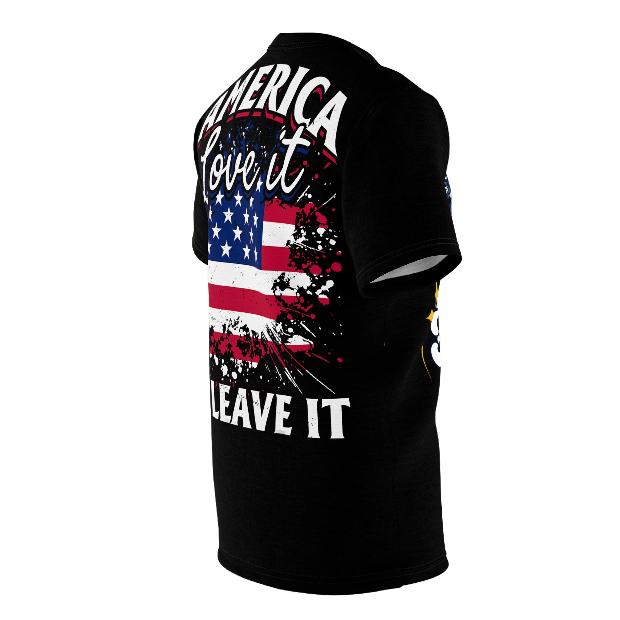 America-God Bless America Tee — Patriotic Eagle & Sunflower All-Over Print