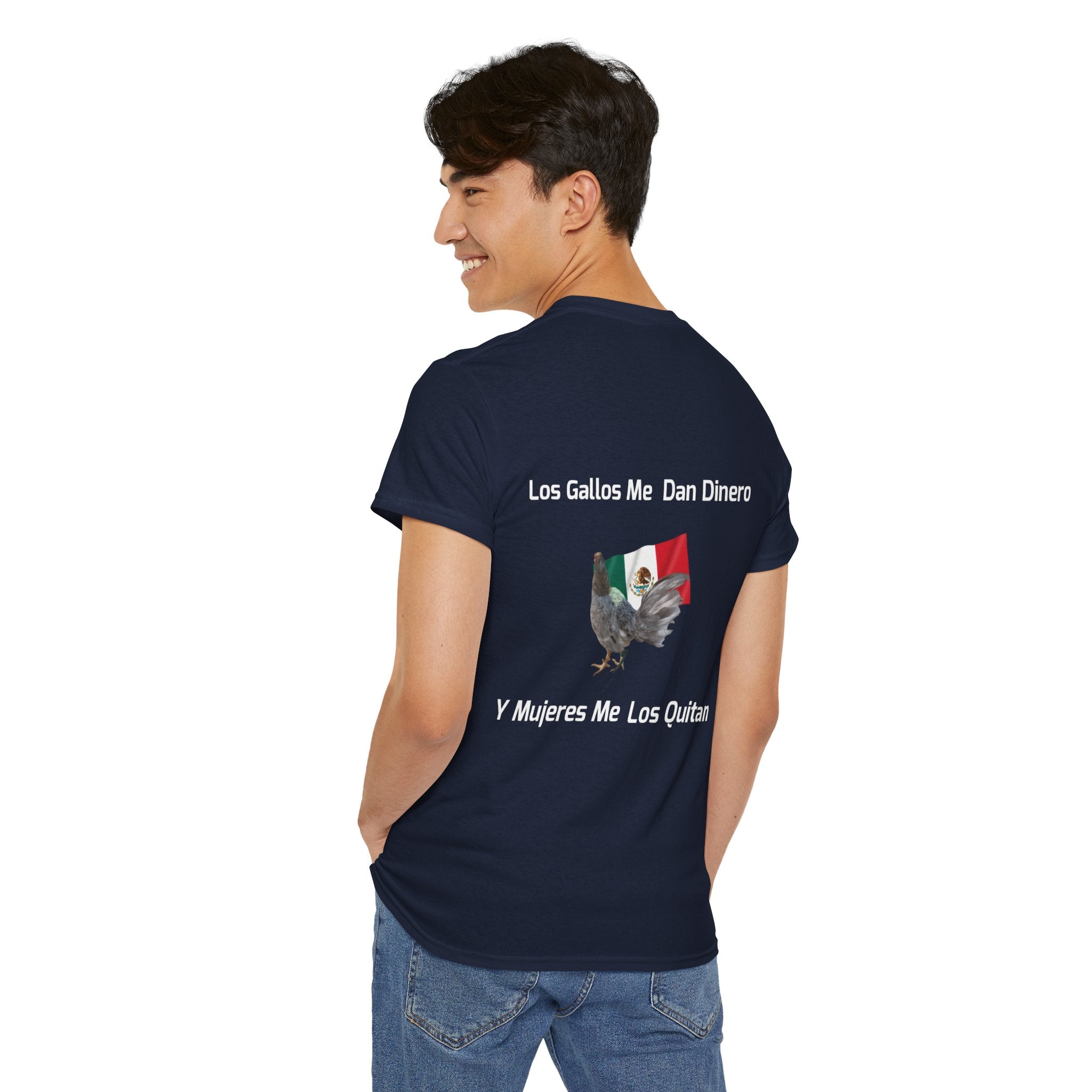 Henny-Gamefowl Tee — "Dro's Henny's Gamefarm" Mexican Flag Rooster Shirt