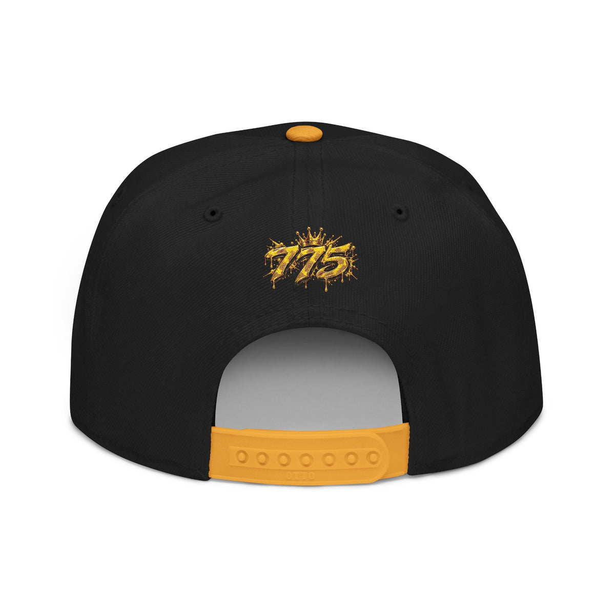Hat-Embroidered Gold Graffiti Snapback Hat