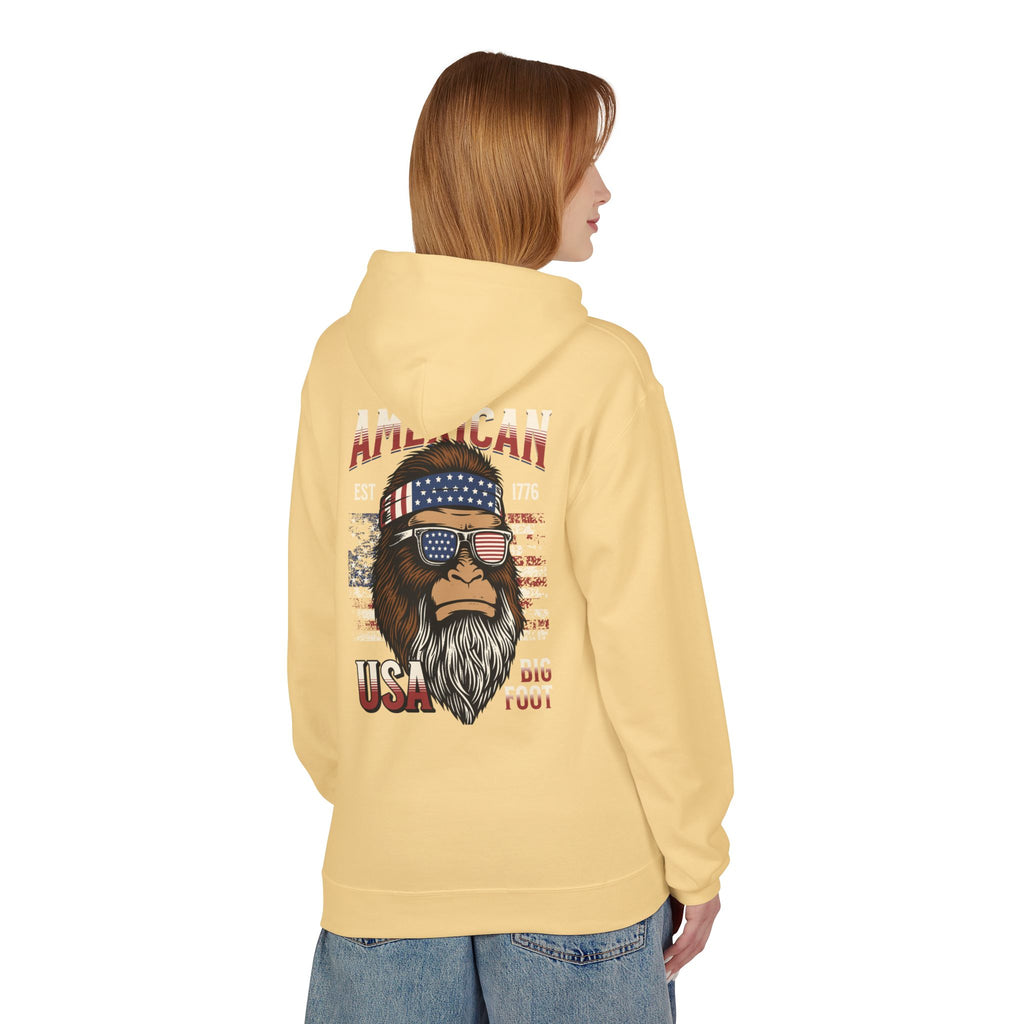 Ant-Hoodie - "God Bless America" Patriotic Ape Graphic USA Hoodie