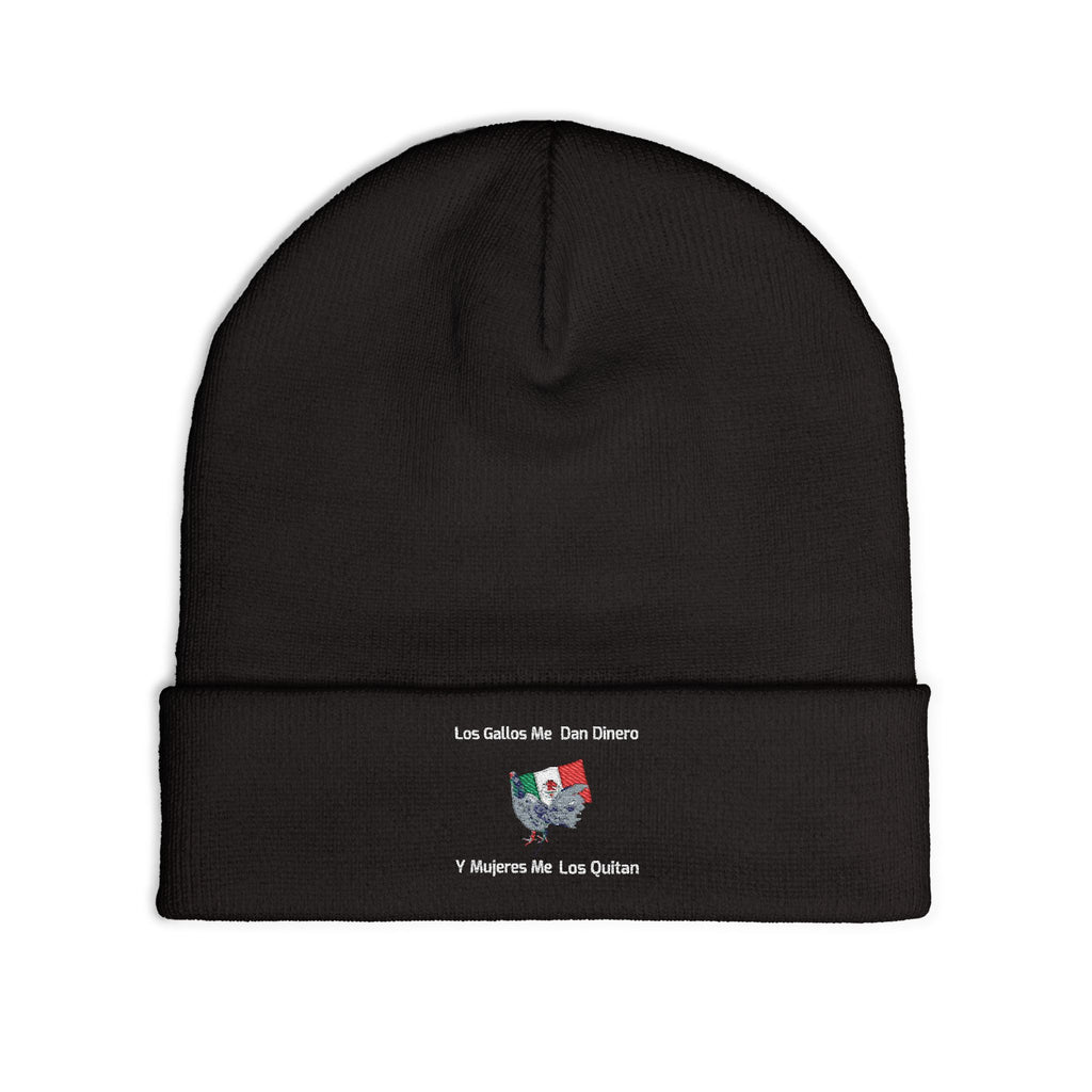 Henny- Embroidered Mexico Travel Patch Knit Beanie