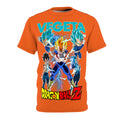 Anime- Vegeta Dragon Ball Z Graphic Tee — Orange All-Over Print