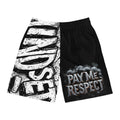 Pay Me Respect Men's Jogger Shorts — Bold Black & White Graphic Streetwear