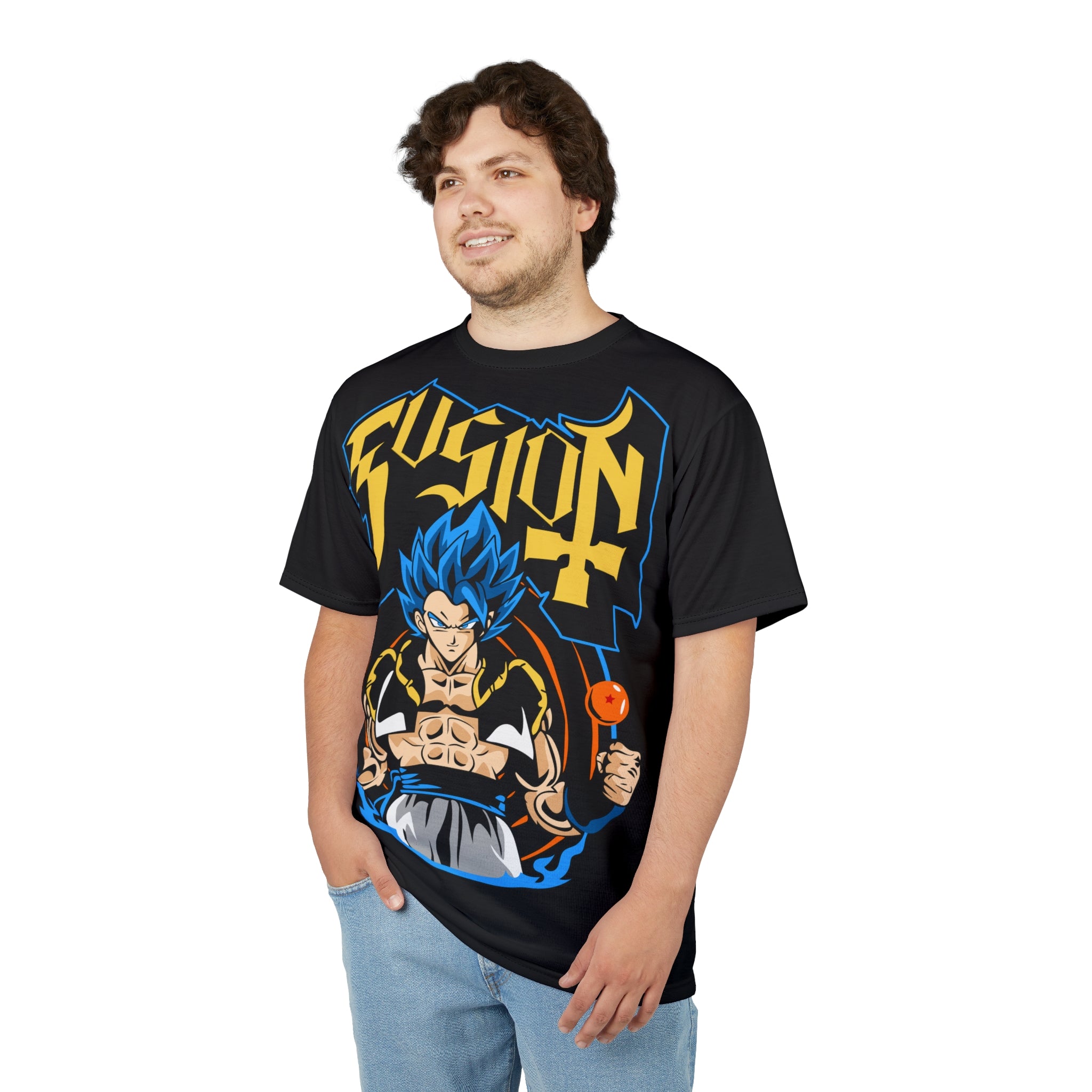 Dragon-Fusion Warrior Graphic Tee — Anime Fusion Design