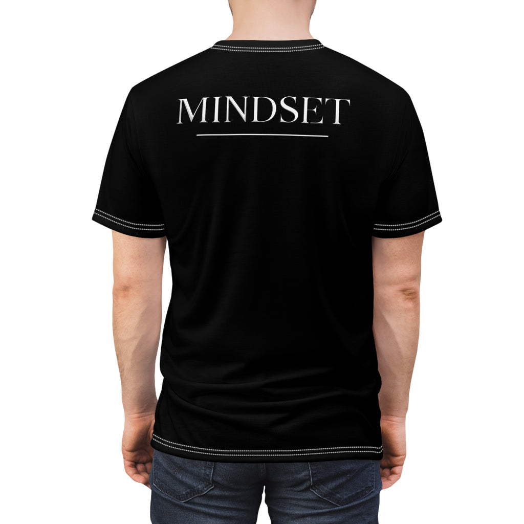 Mindset-Overwork Culture Tee — Skeleton at Desk All-Over Print