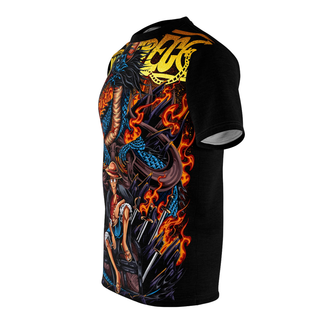 Anime-Dragon & Pirate Graphic Tee — Bold Anime-Inspired All-Over Print