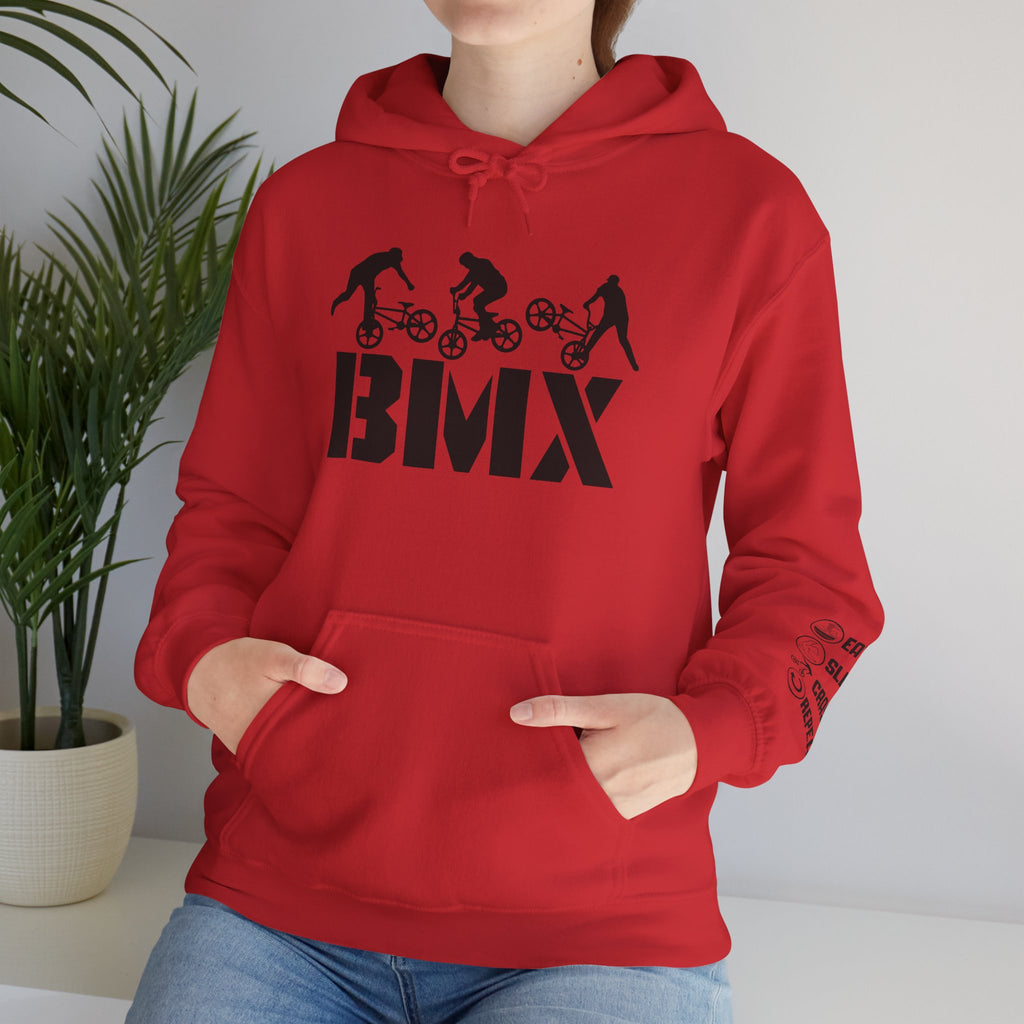 Rad-BMX Rider Hoodie — BMX Stunt Silhouettes Pullover for Riders & Fans