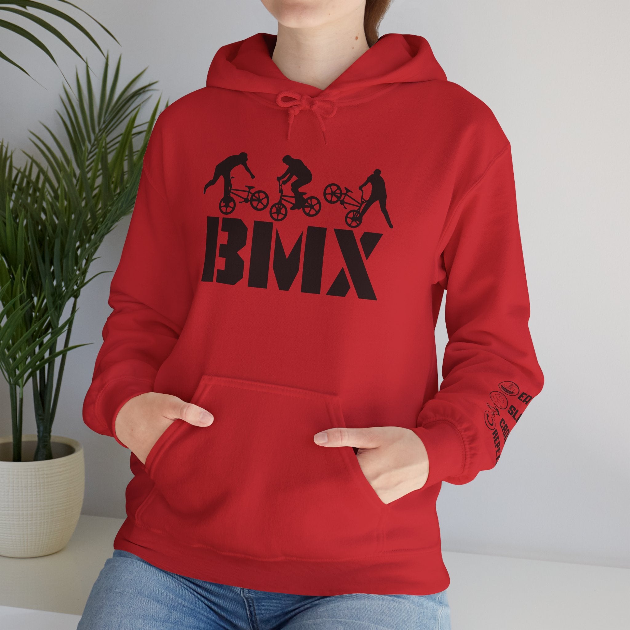 Rad-BMX Rider Hoodie — BMX Stunt Silhouettes Pullover for Riders & Fans