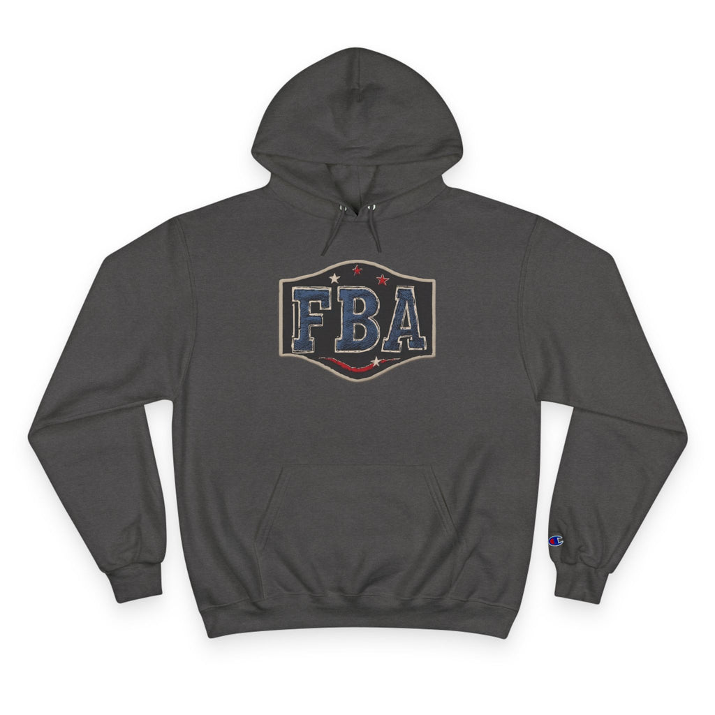 FBA- Graphic Hoodie – Vintage Shield Logo & Back Photo Print