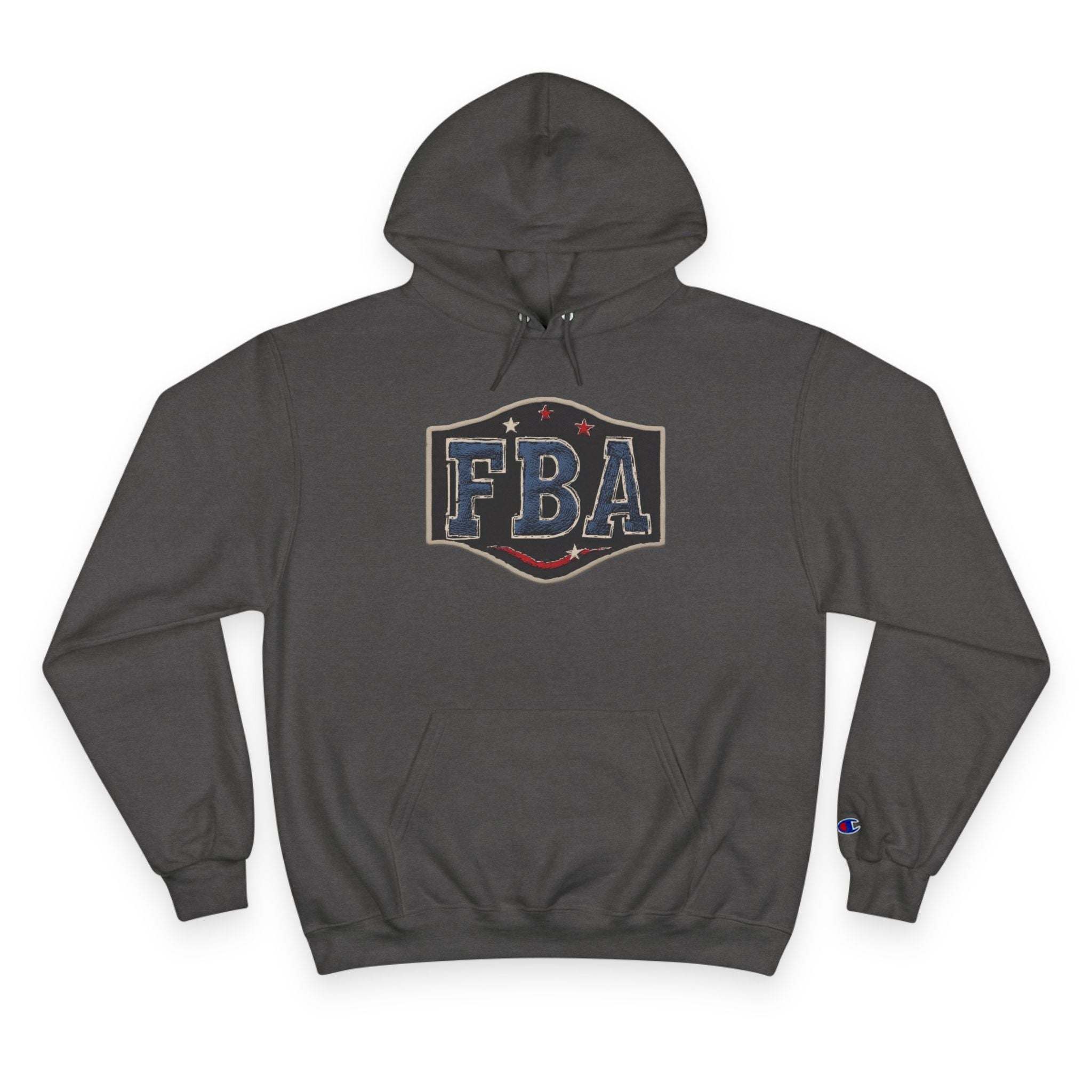 FBA- Graphic Hoodie – Vintage Shield Logo & Back Photo Print