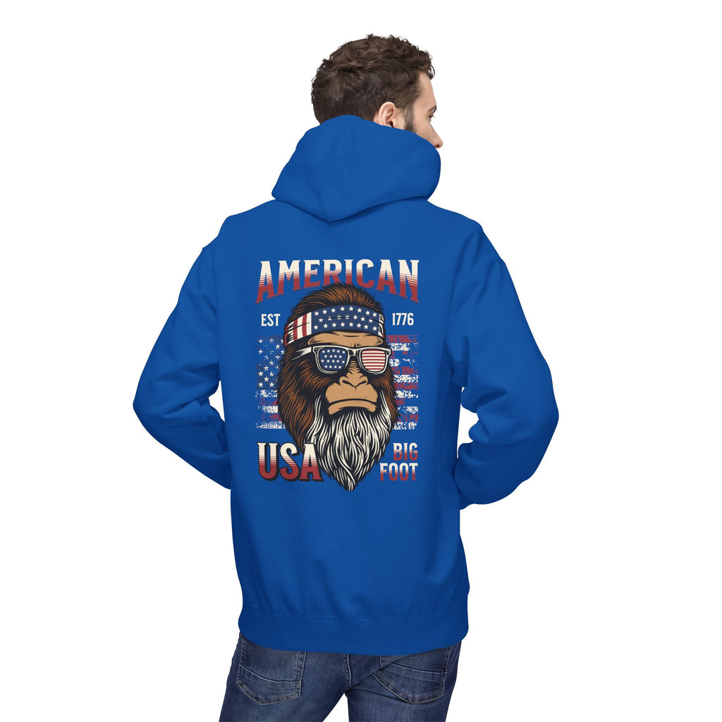 Ant-Hoodie - "God Bless America" Patriotic Ape Graphic USA Hoodie