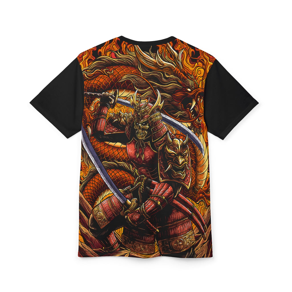 Anime- Battle Tee — Fiery Japanese Warrior Graphic Shirt