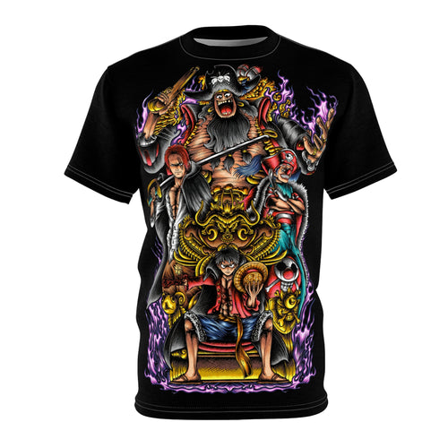 Anime -Pirate Crew Graphic Tee — Bold Full-Print AOP Shirt